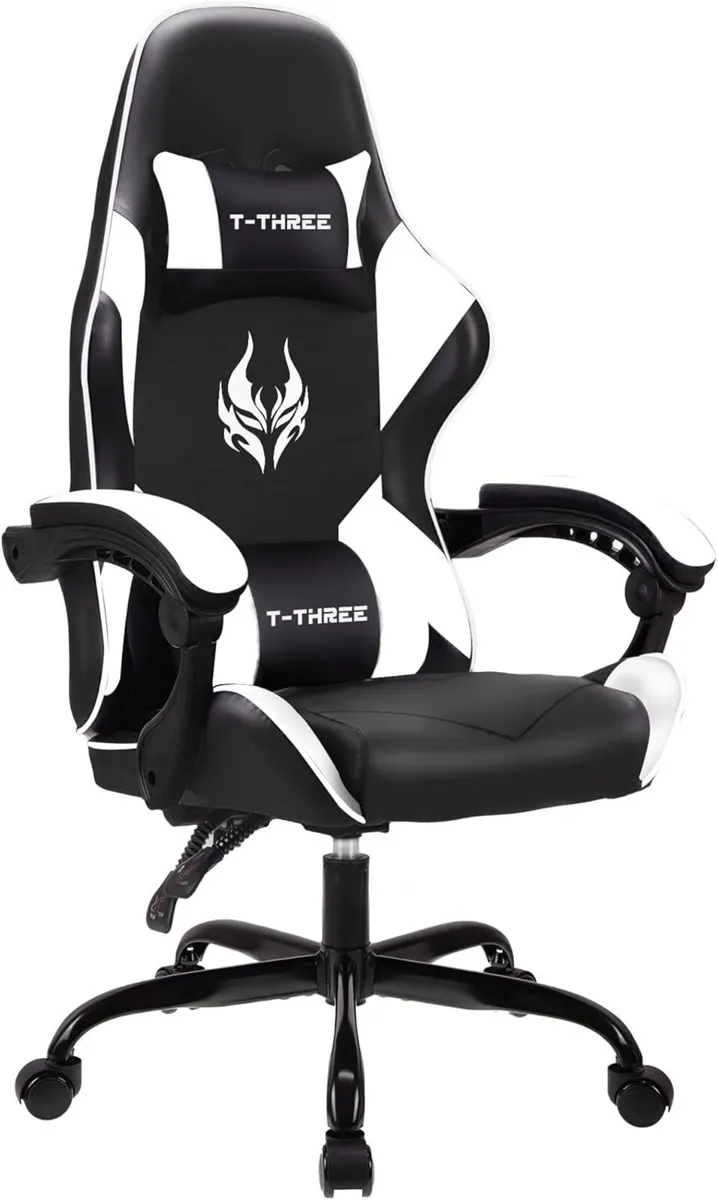 Ergonomic high-back gaming computer office study - Image 1