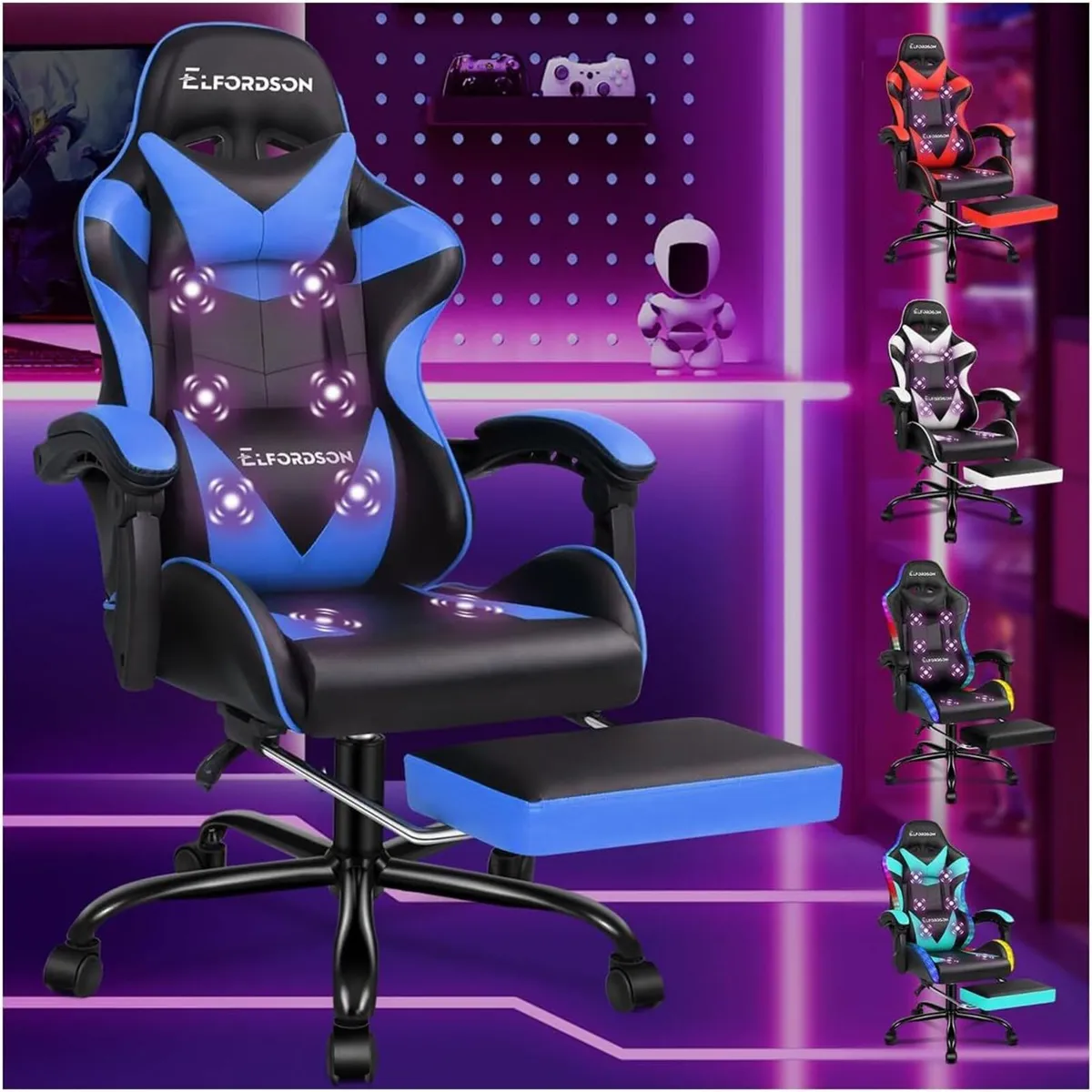 Massage Gaming Chair for Kids Adults Ergonomic - Image 1