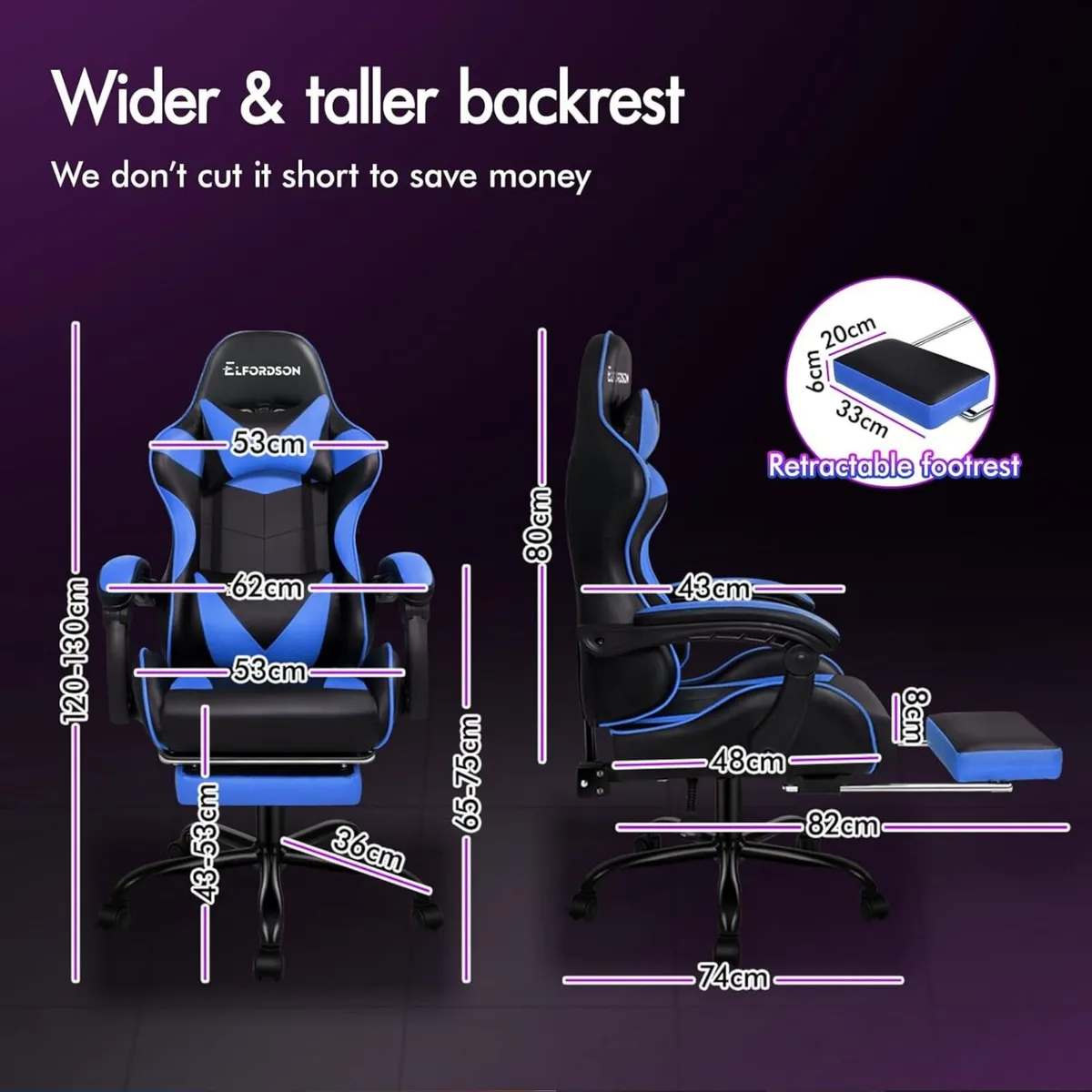Massage Gaming Chair for Kids Adults Ergonomic - Image 2