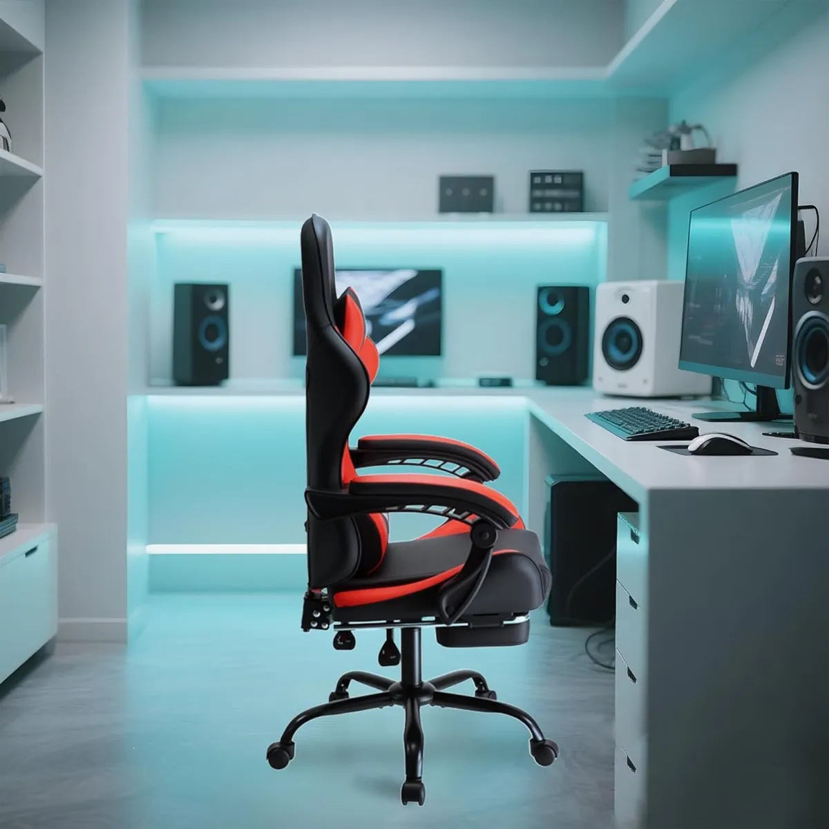 Gaming Chair Ergonomic Reclining Seat With - Image 2