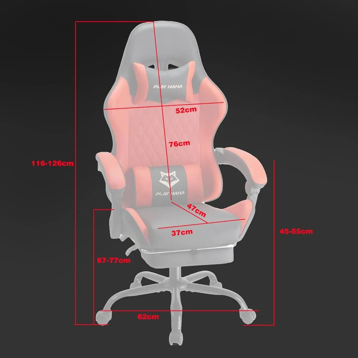 Gaming Chair Ergonomic Reclining Seat With - Image 3