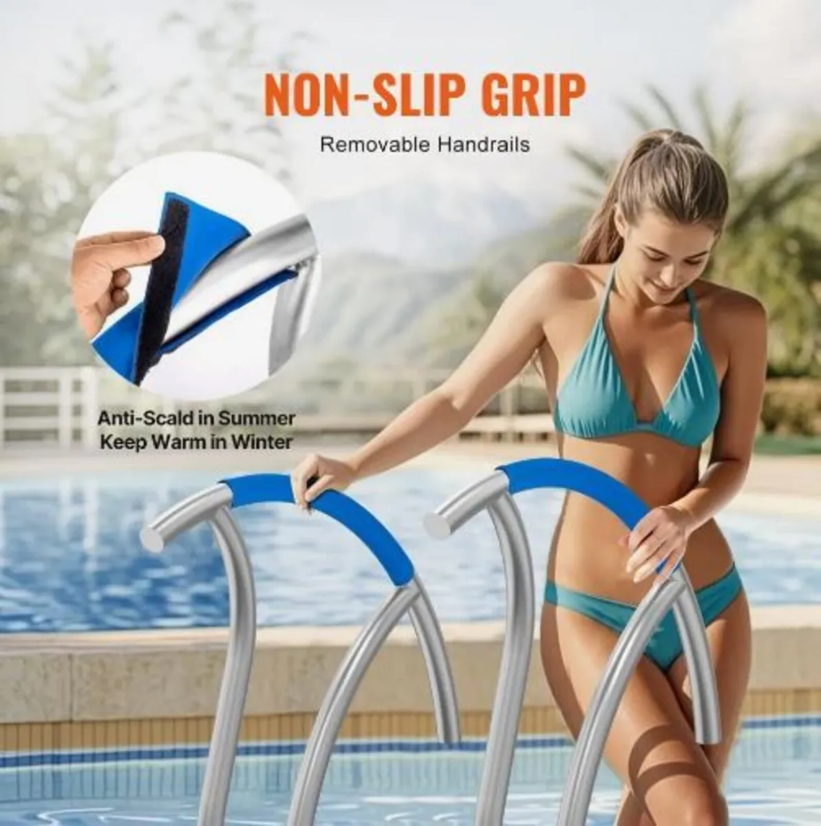 Pool Handrail, 2 PCS 30x30 in Pool Railing - Image 4