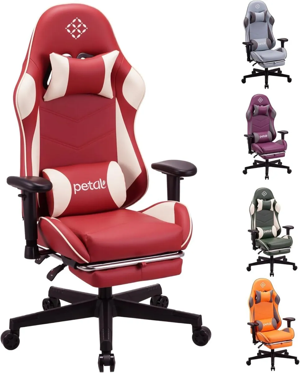 Ergonomic reclining seat with footrest adjustable - Image 1