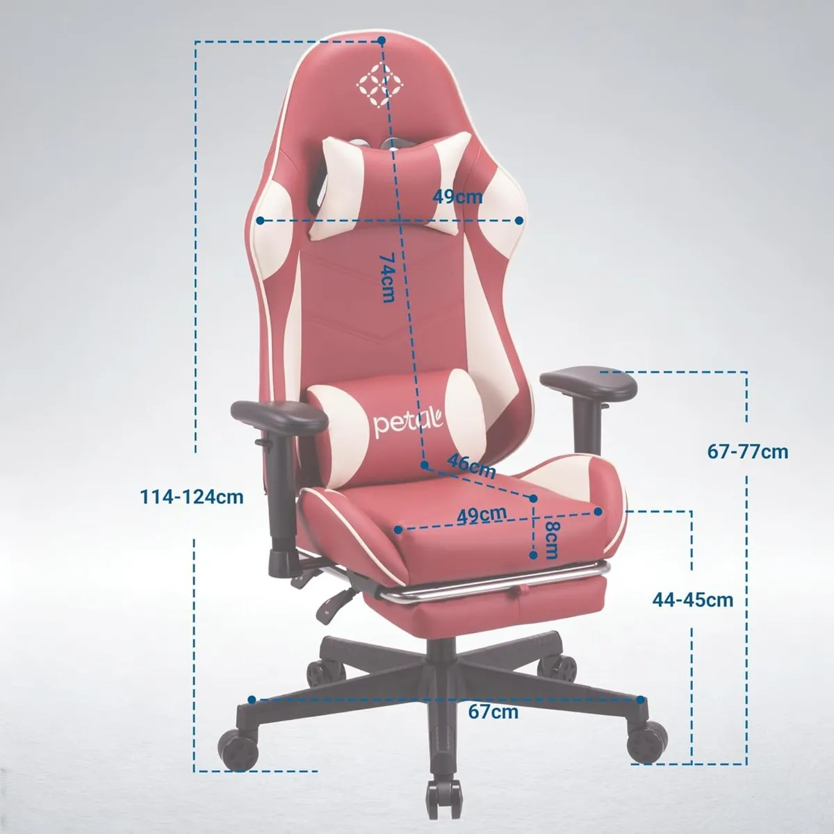 Ergonomic reclining seat with footrest adjustable - Image 3