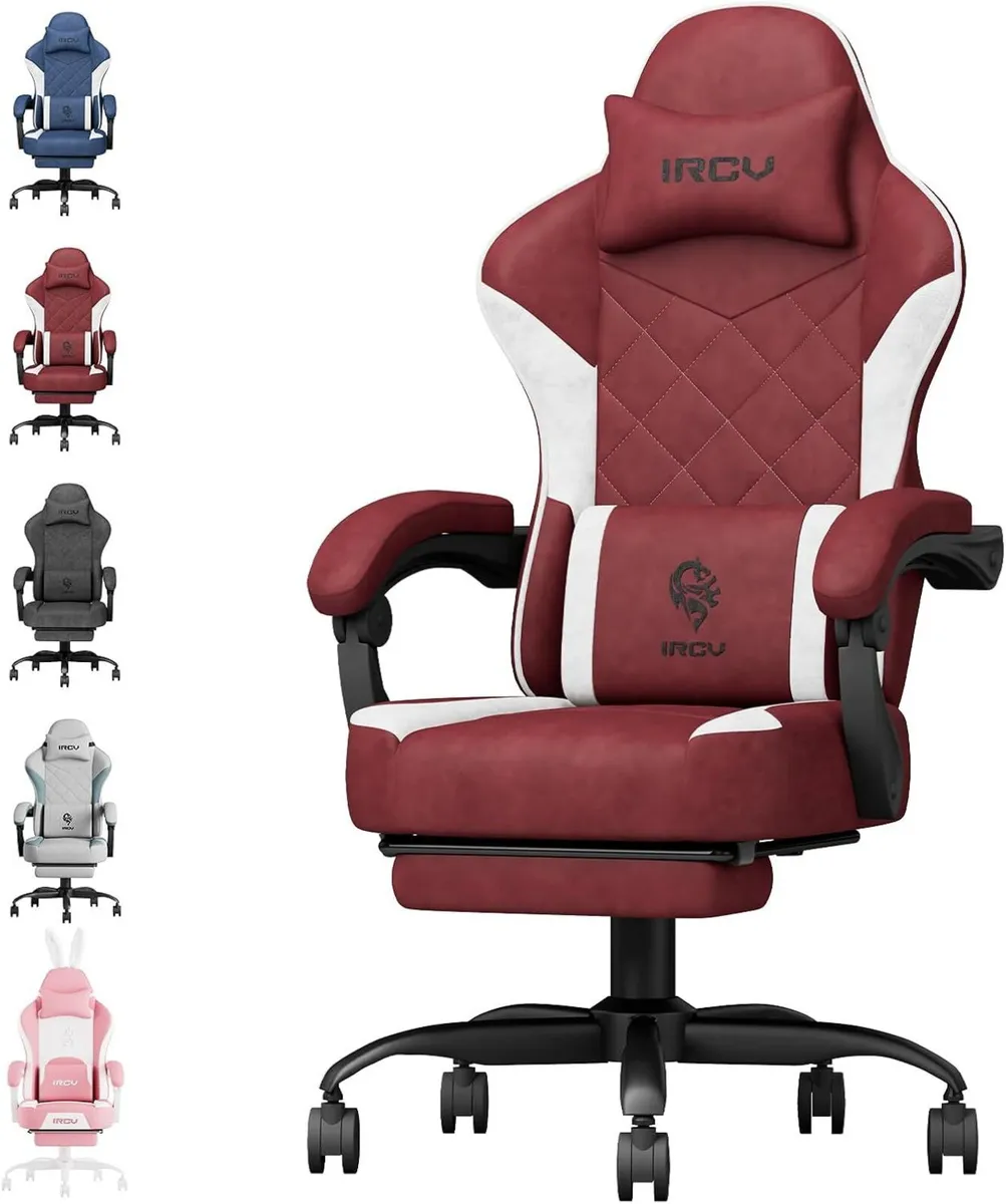Gamer Chair with Footrest Gaming Chairs for - Image 1