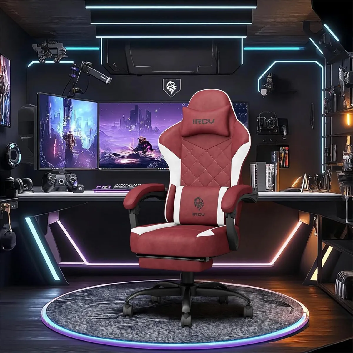 Gamer Chair with Footrest Gaming Chairs for - Image 2