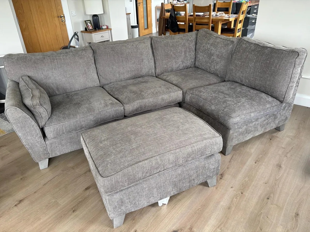 Corner Sofa with Footstool - Image 1