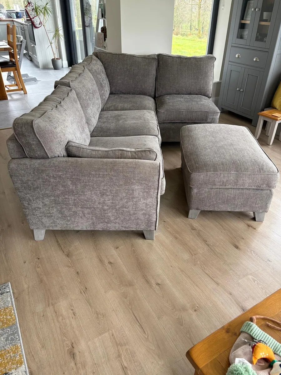 Corner Sofa with Footstool - Image 4