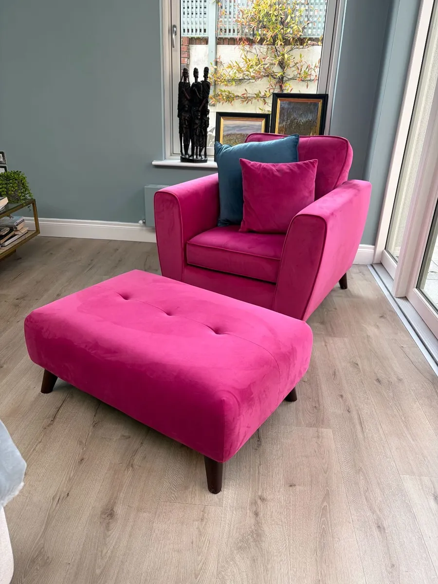 Armchair and Footstool - Image 1