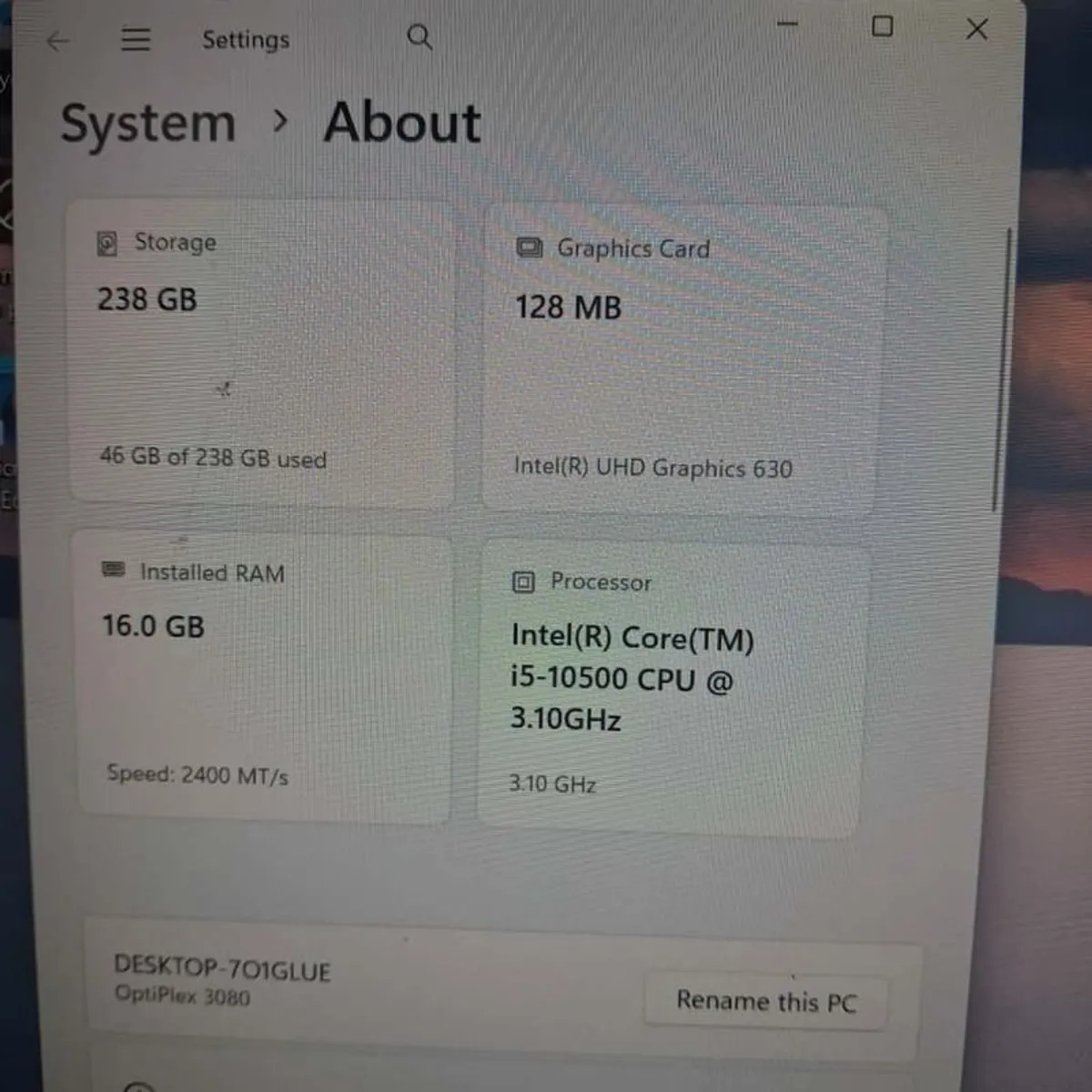 Dell OptiPlex 3080 SFF | Intel Core i5-10500 (10th Gen) | 16GB RAM | 256GB Desktop - Image 3