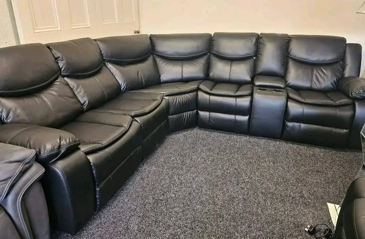 Valarie Corner Manual Leather Recliner Sofa - Image 4