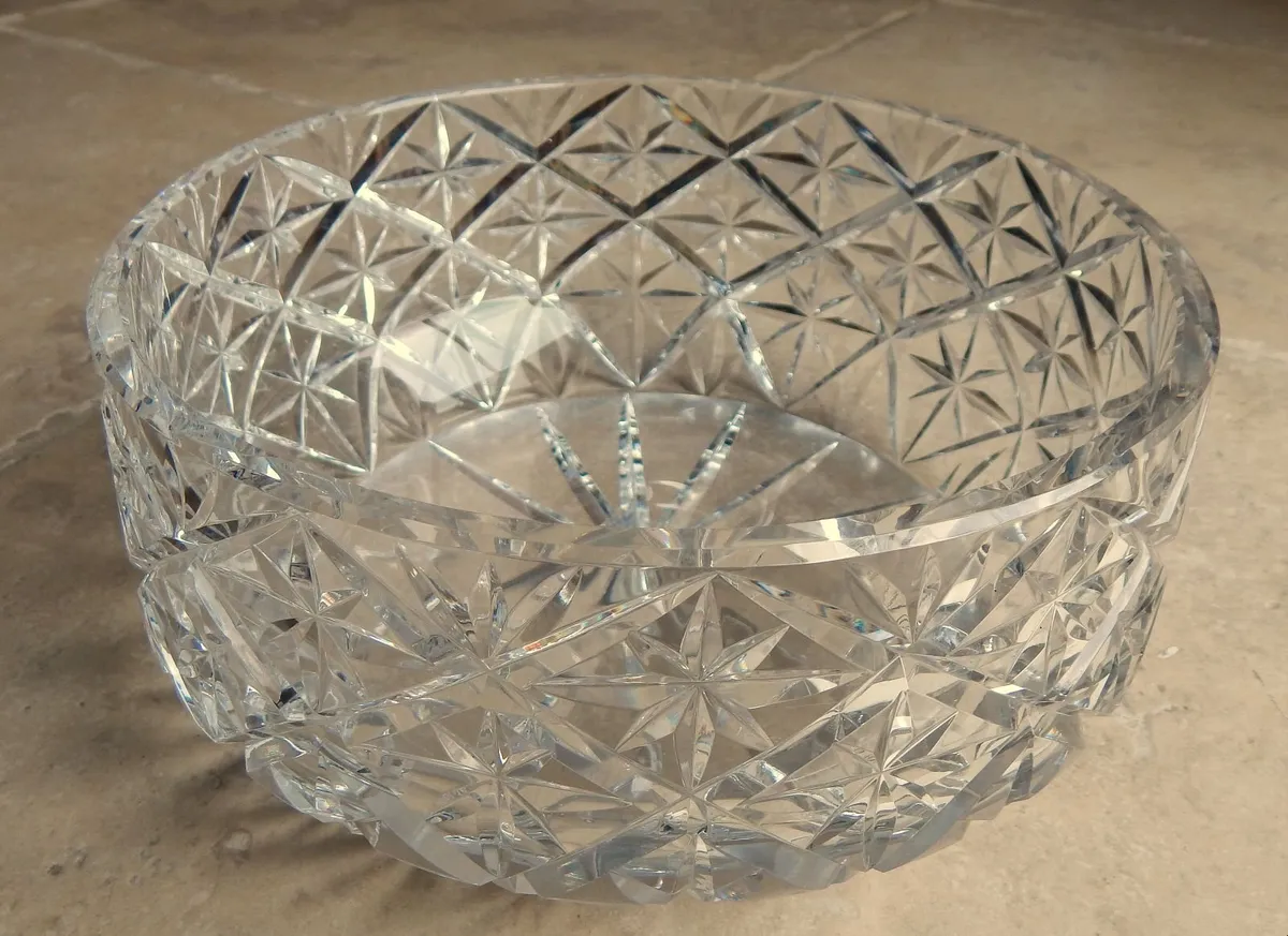 Large Cut Crystal Bowl - Image 4