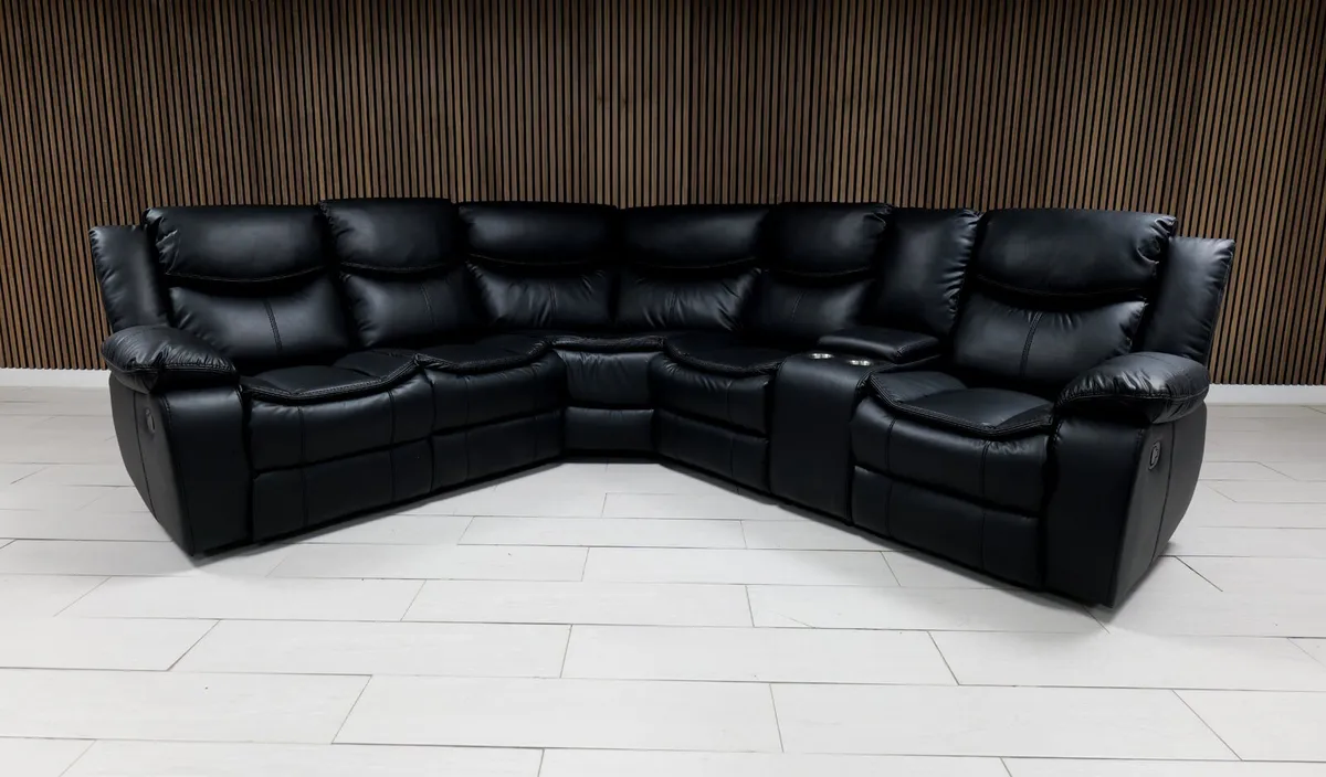 Valarie Corner Manual Leather Recliner Sofa - Image 3