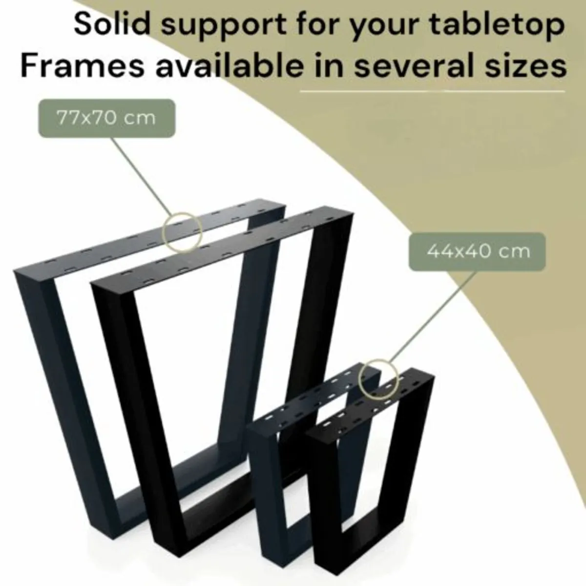 Metal Table Legs Type V Loft Style 77×70 cm Set 2 - Image 4