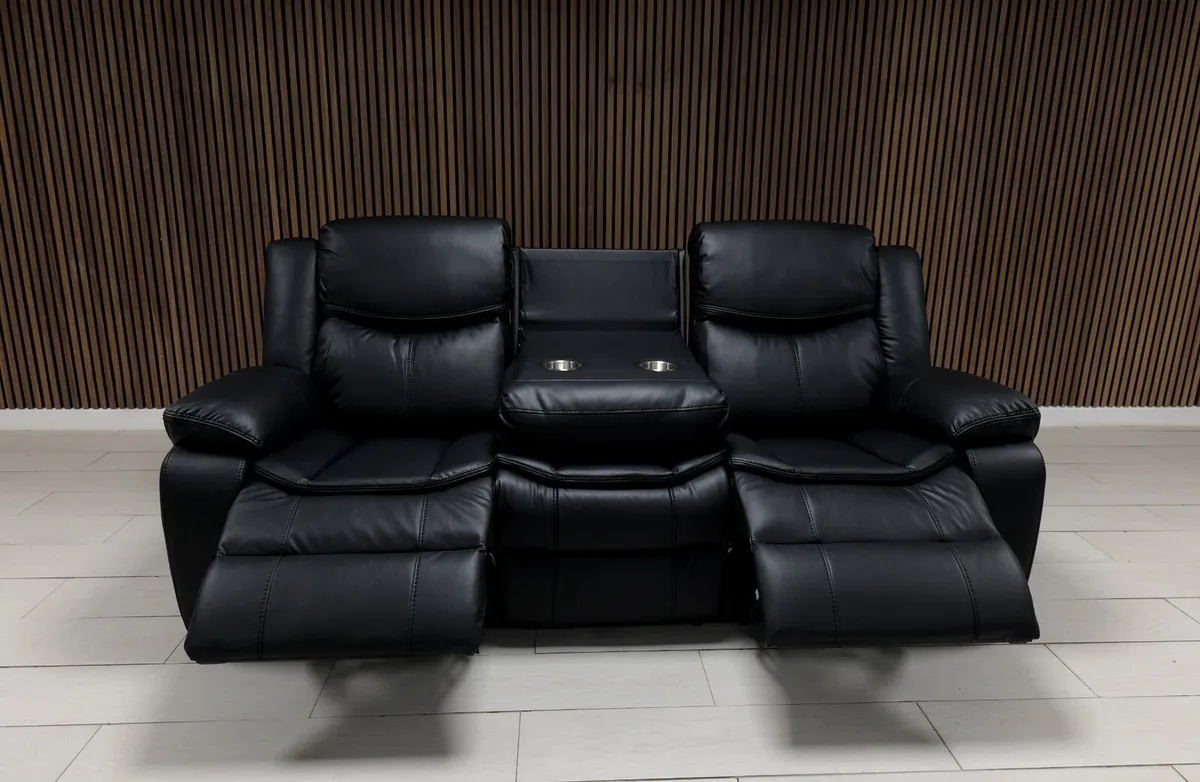 Valerie 3+2 Manual Leather Recliner Sofa Set - Image 3