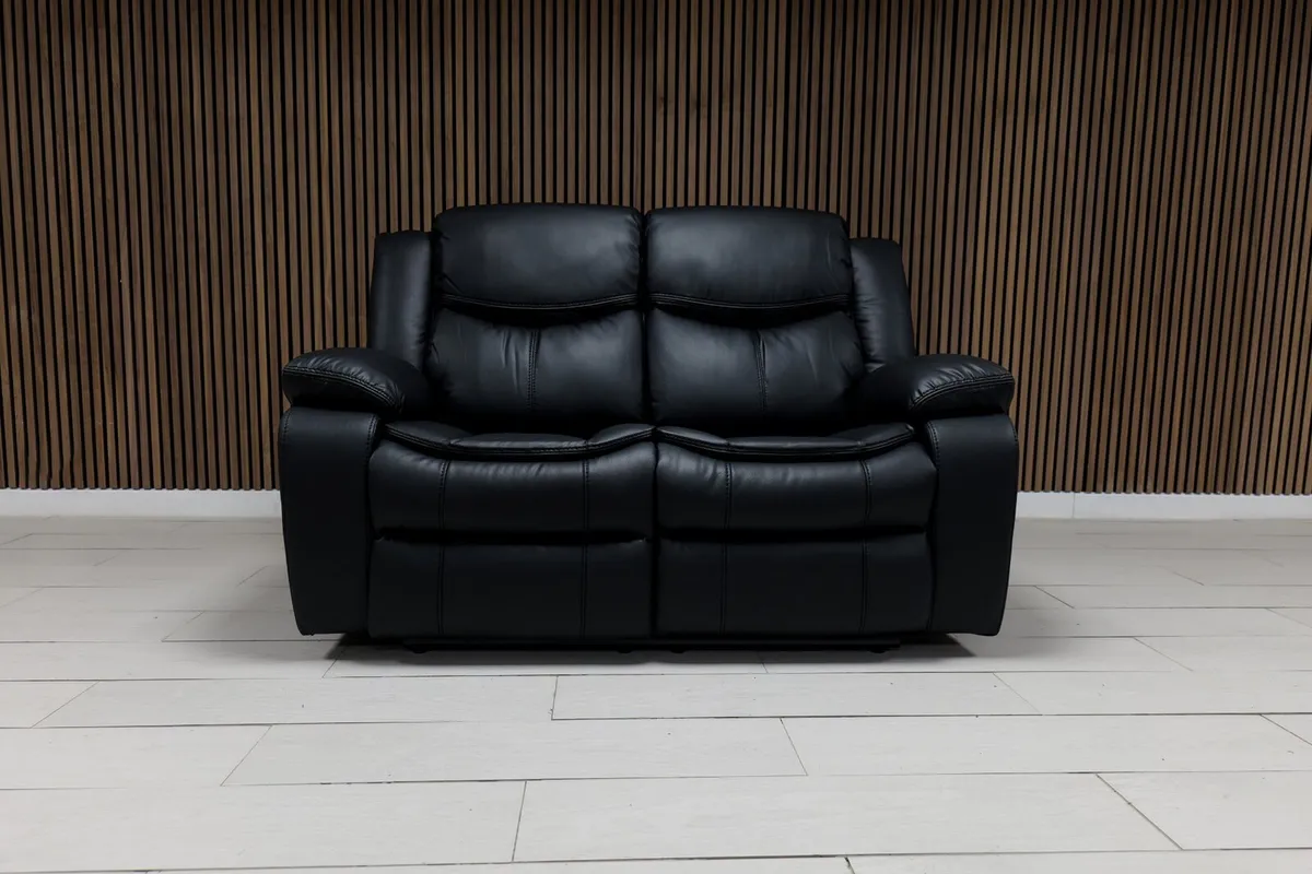 Valerie 3+2 Manual Leather Recliner Sofa Set - Image 4