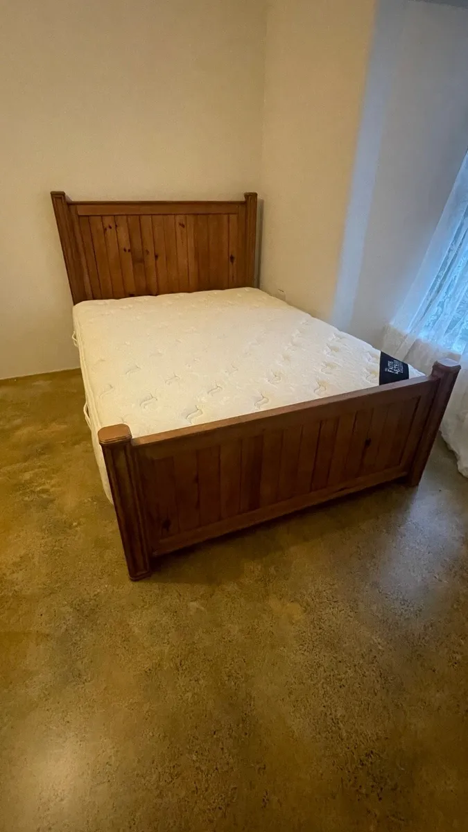 Double Bed - timber frame and new mattress - Image 1