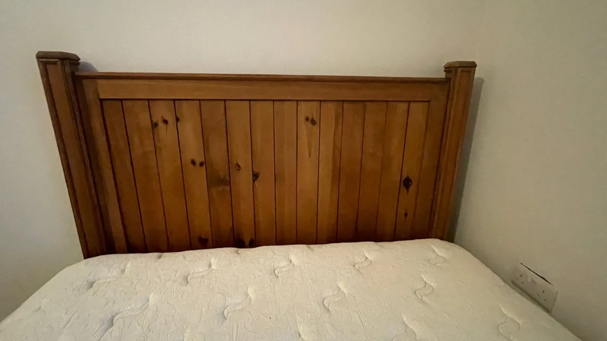 Double Bed - timber frame and new mattress - Image 3