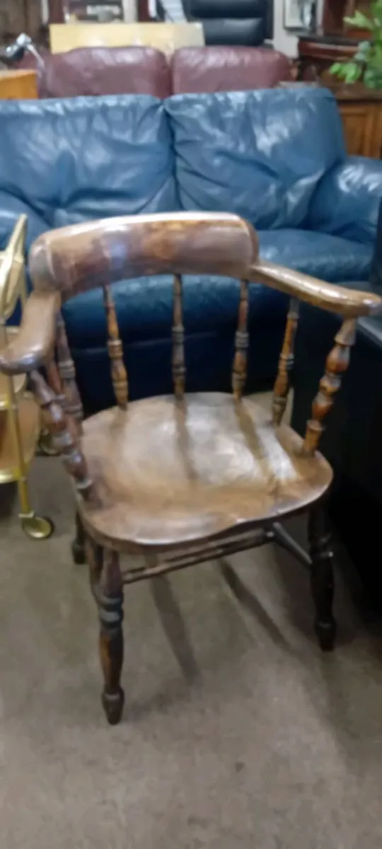 Vintage Oak Smokers Chair - Image 1