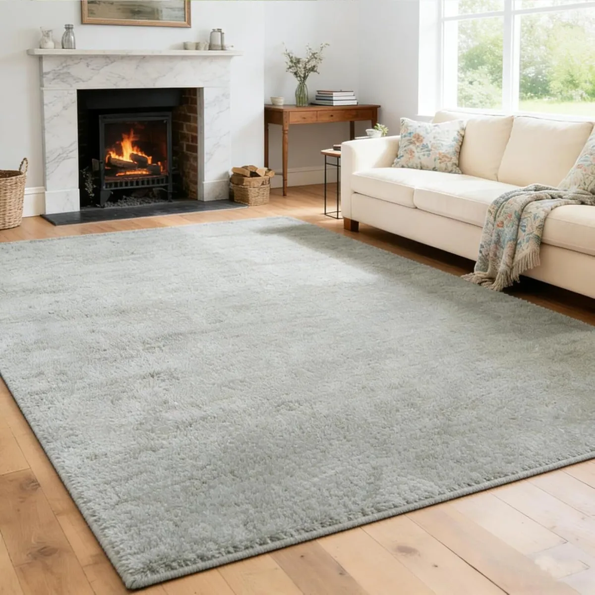 Fluffy Shaggy Rug for Living Room Bedroom - Image 1