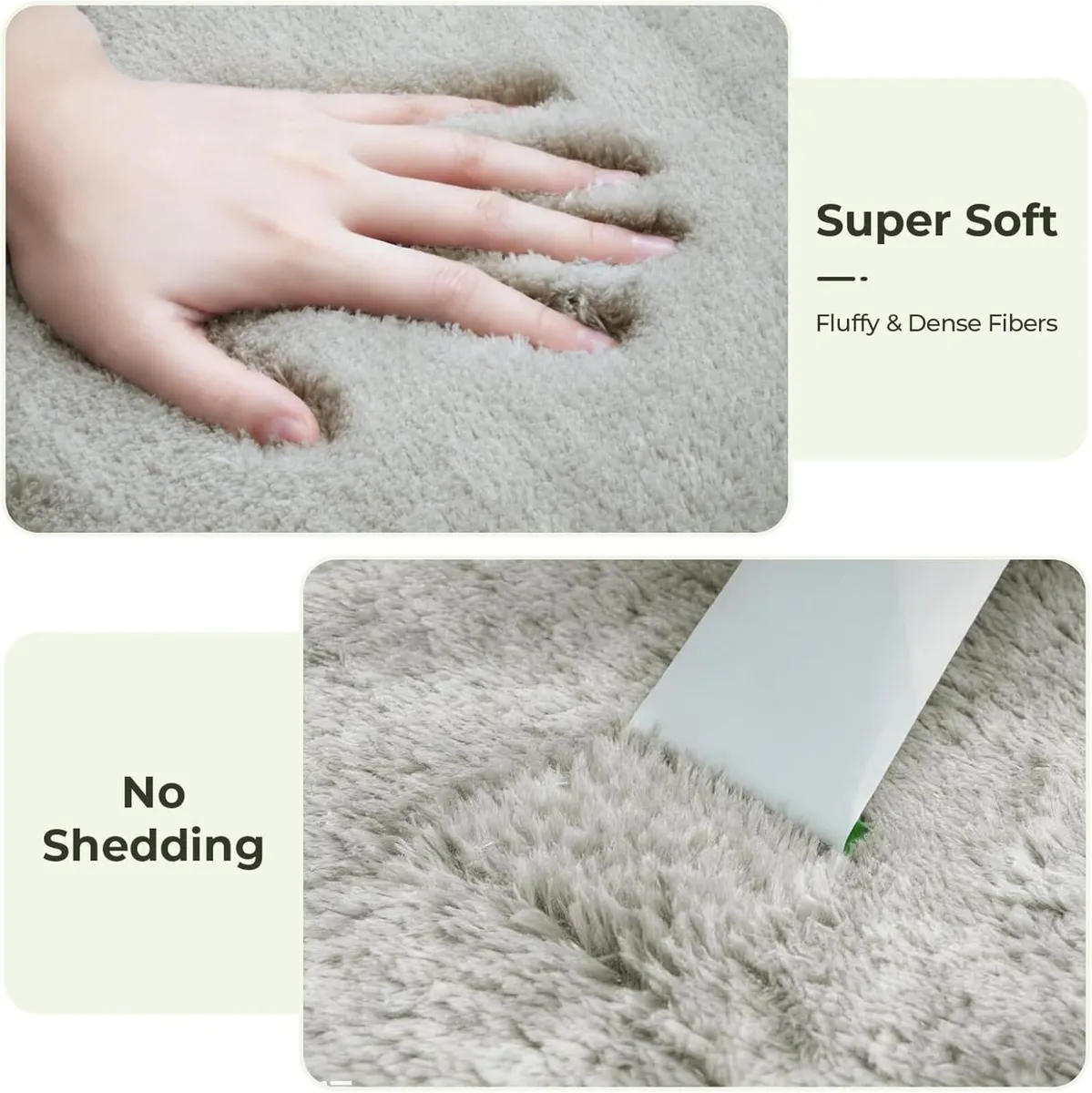 Fluffy Shaggy Rug for Living Room Bedroom - Image 2