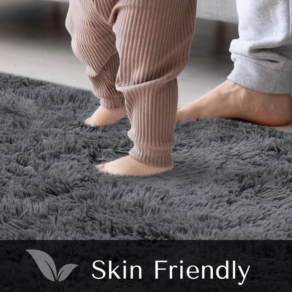 Rugs Living Room 240 x 340 cm Grey Area Rug Anti - Image 2