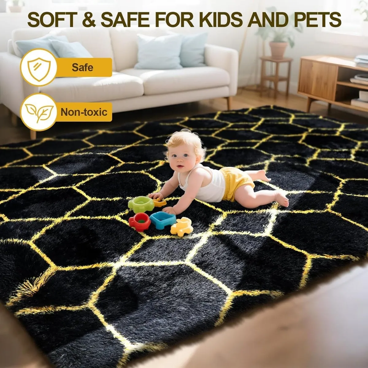 Geometric Rugs Living Room-200x300cm Extra Large - Image 4