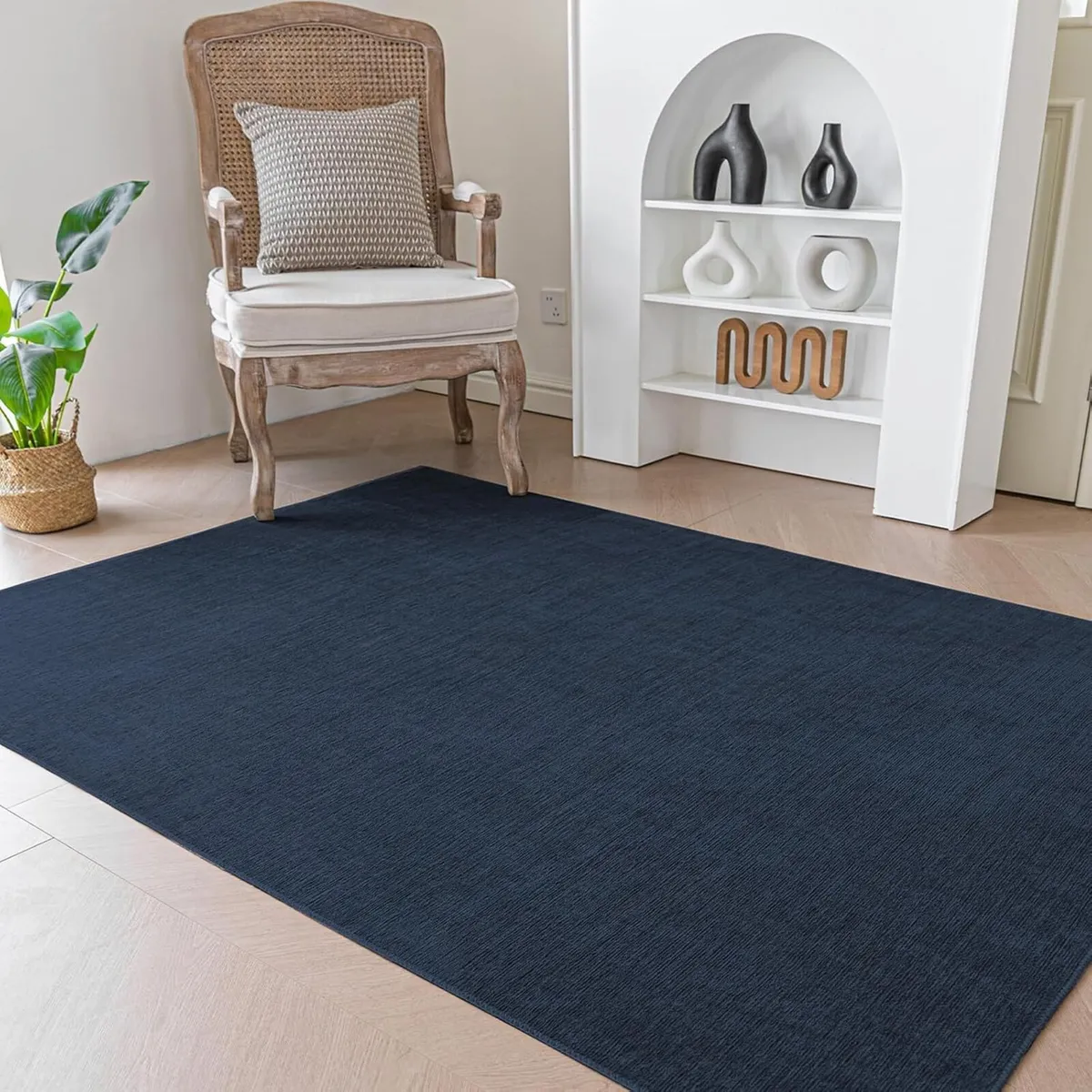 Living Room Rug Chenille Short Pile Washable - Image 1