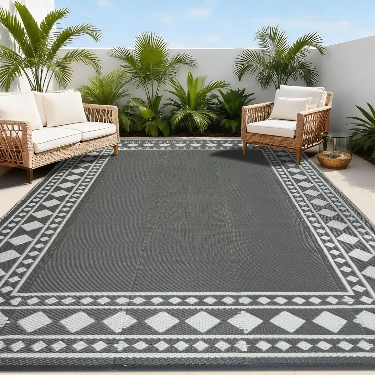 Outdoor Rugs for Patios Waterproof 245x305cm - Image 1