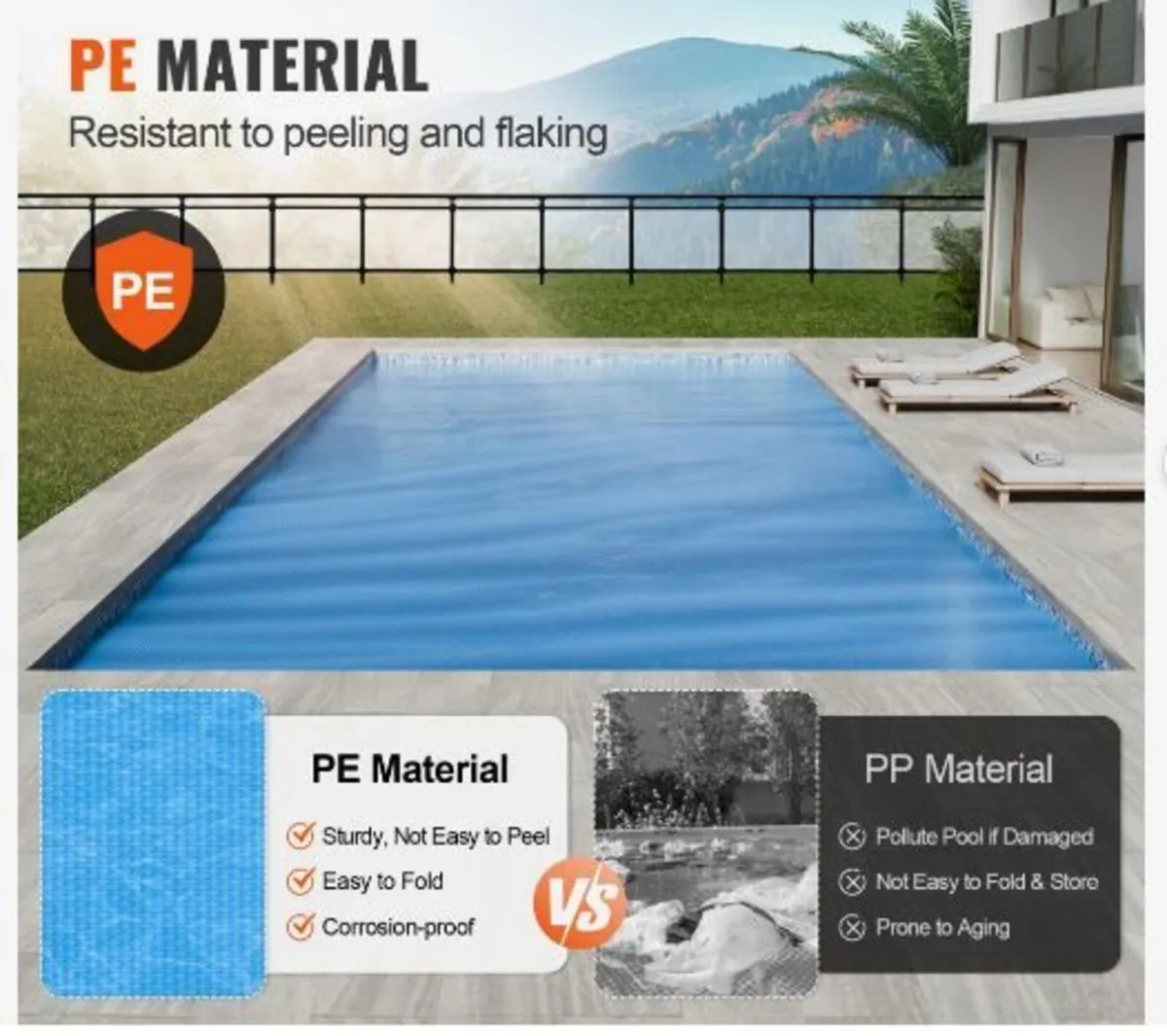 Solar Pool Cover, 24 x 12 ft Rectangle Solar - Image 2