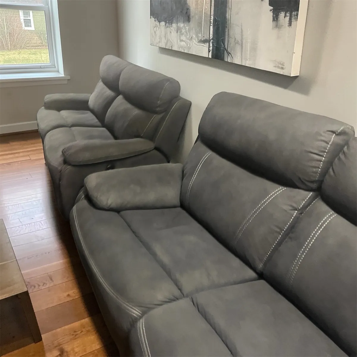 Grey electric 3+2 sofa set sofa couch - Image 2