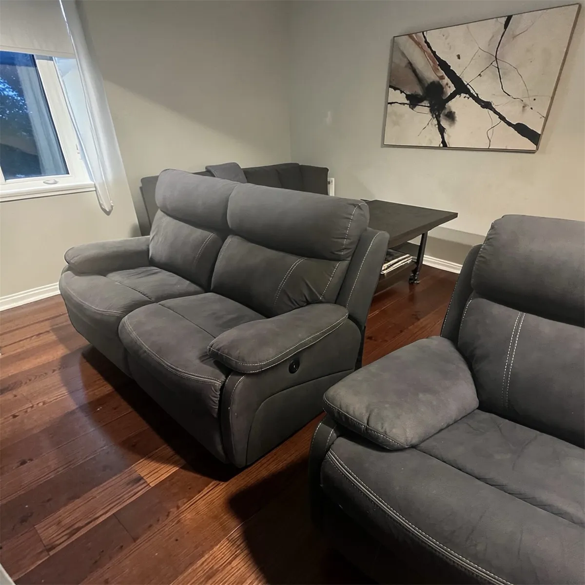 Grey electric 3+2 sofa set sofa couch - Image 4