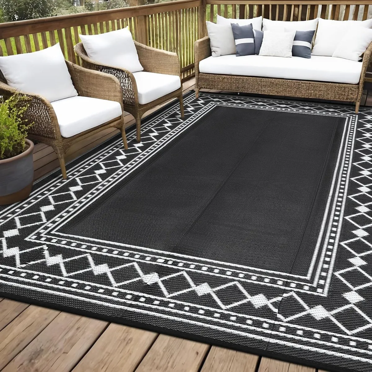 Outdoor Rug 240 x 300 cm Reversible Modern - Image 1