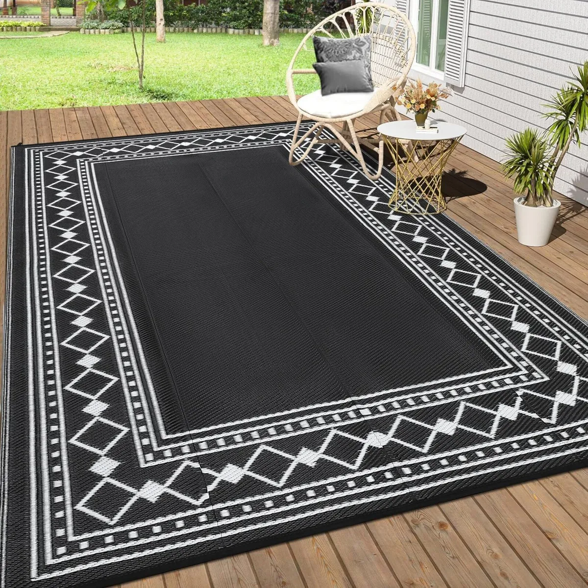Outdoor Rug 240 x 300 cm Reversible Modern - Image 2