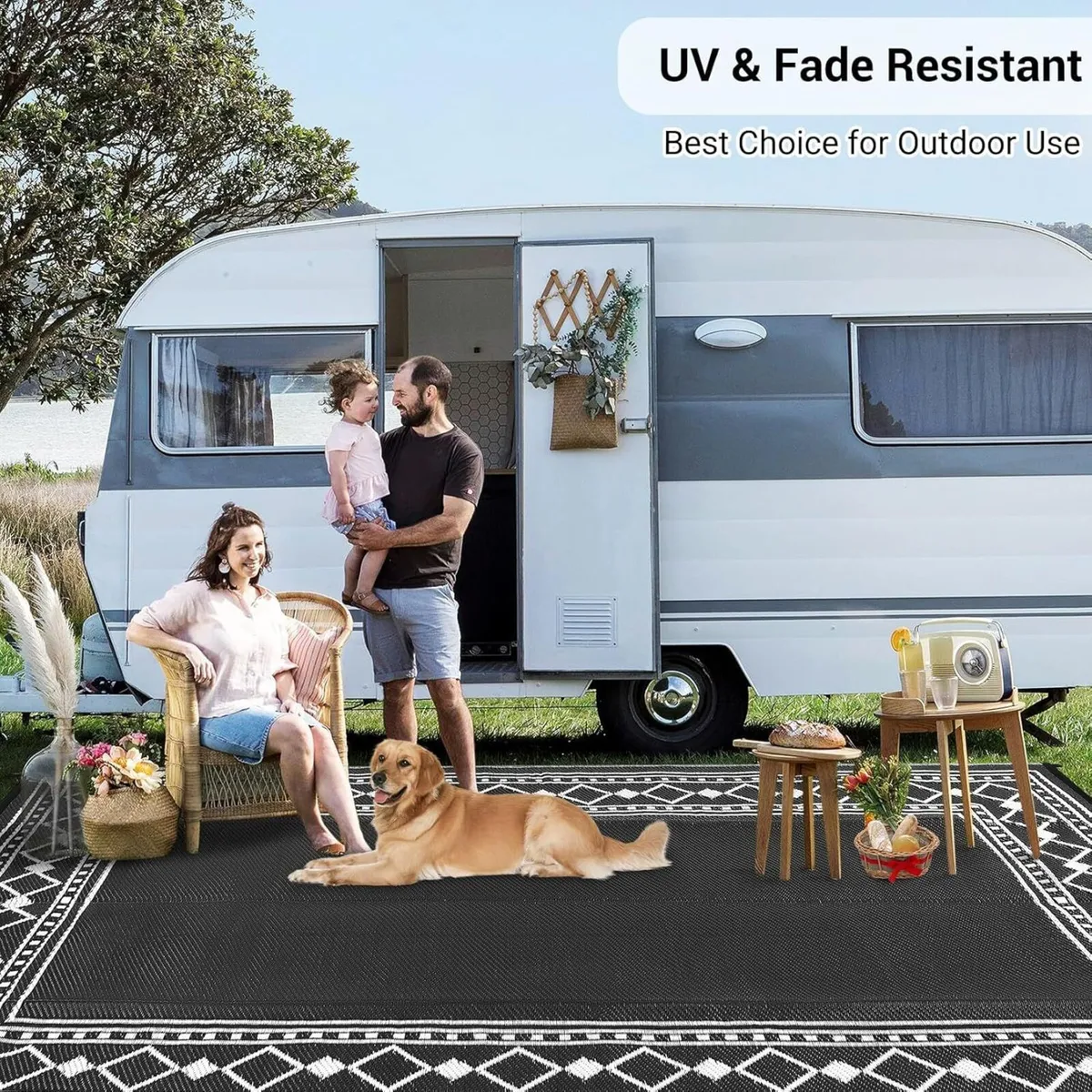 Outdoor Rug 240 x 300 cm Reversible Modern - Image 3