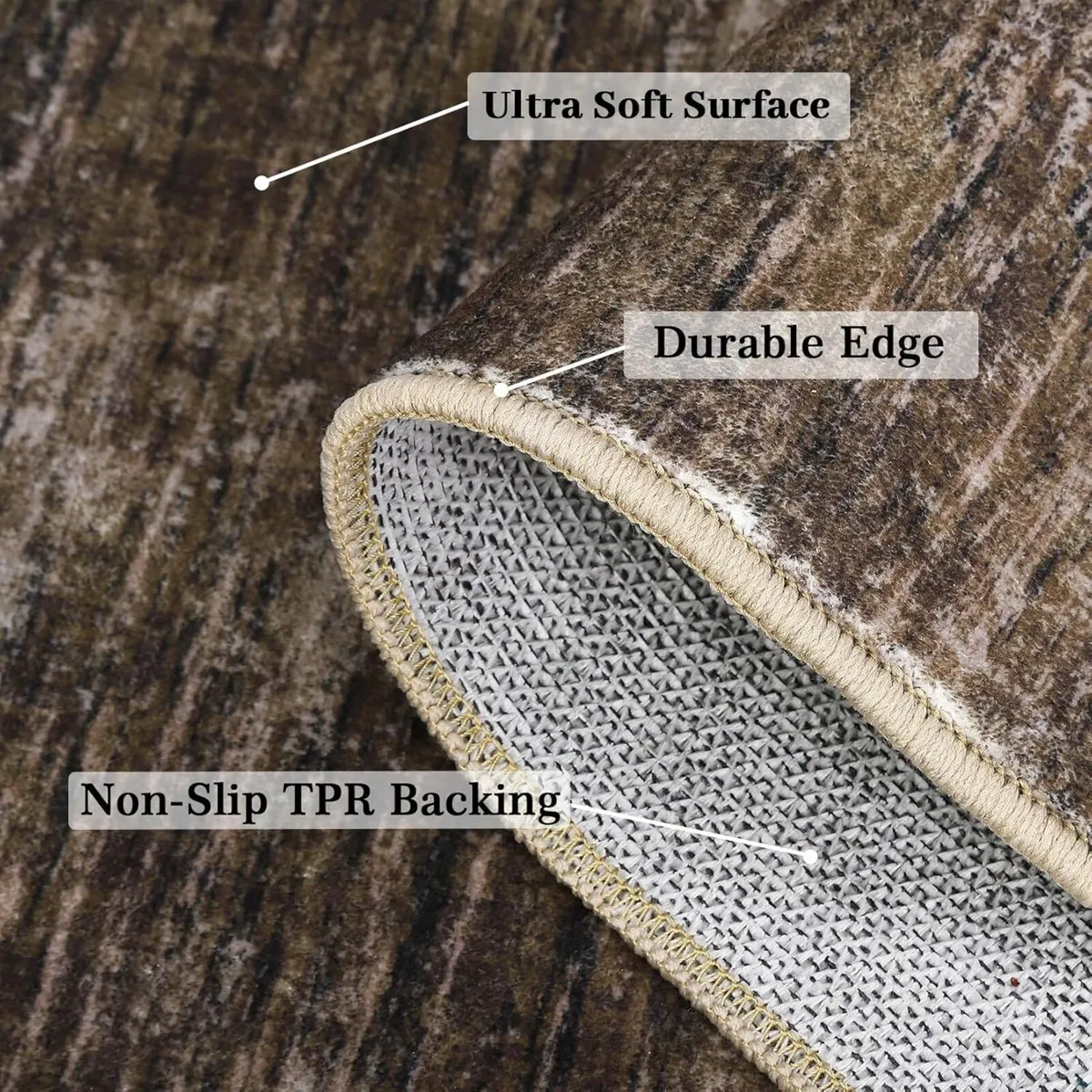 160x230 cm Modern Solid Rug Living Room Washable - Image 4