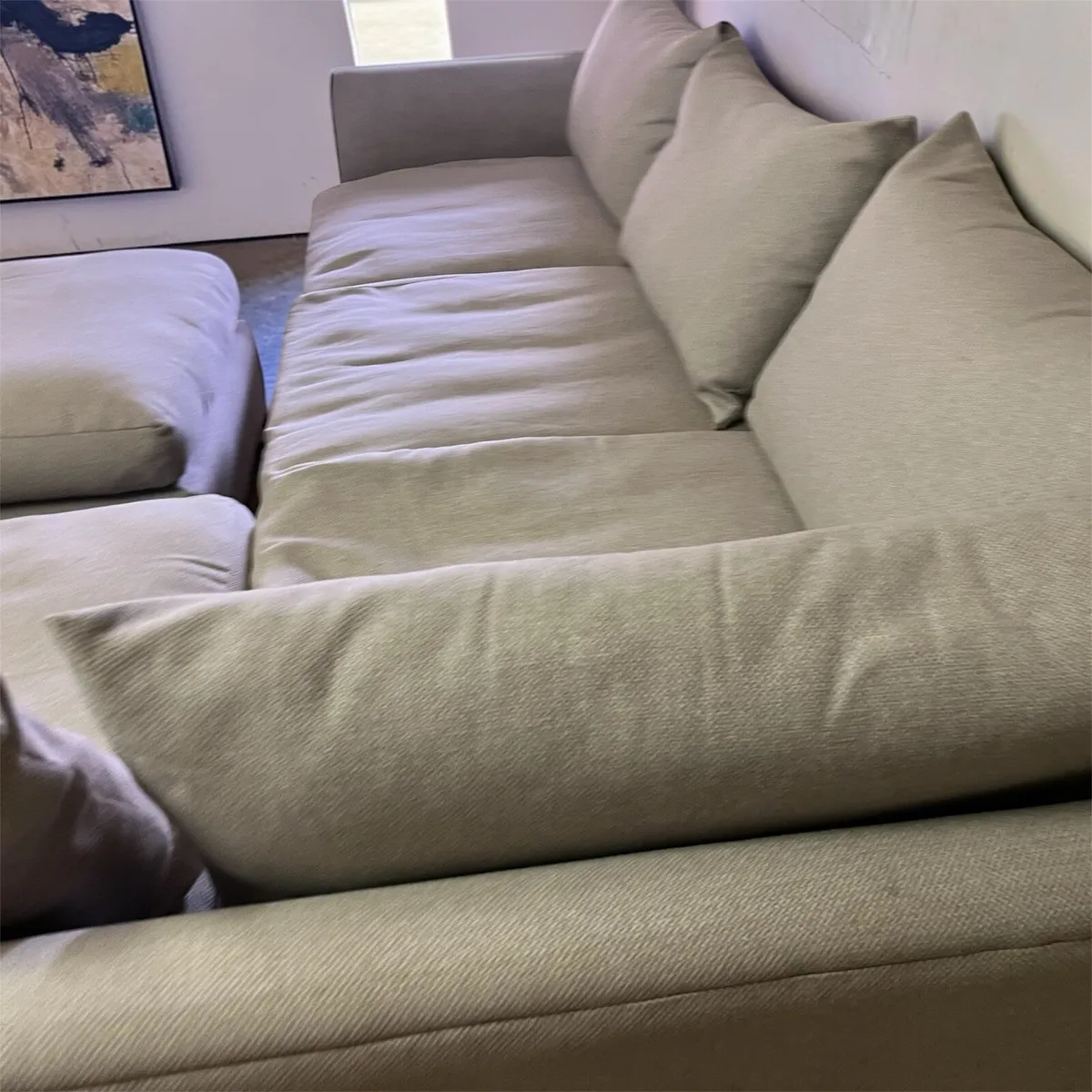 Grey corner sofa L shaped couch - Image 4