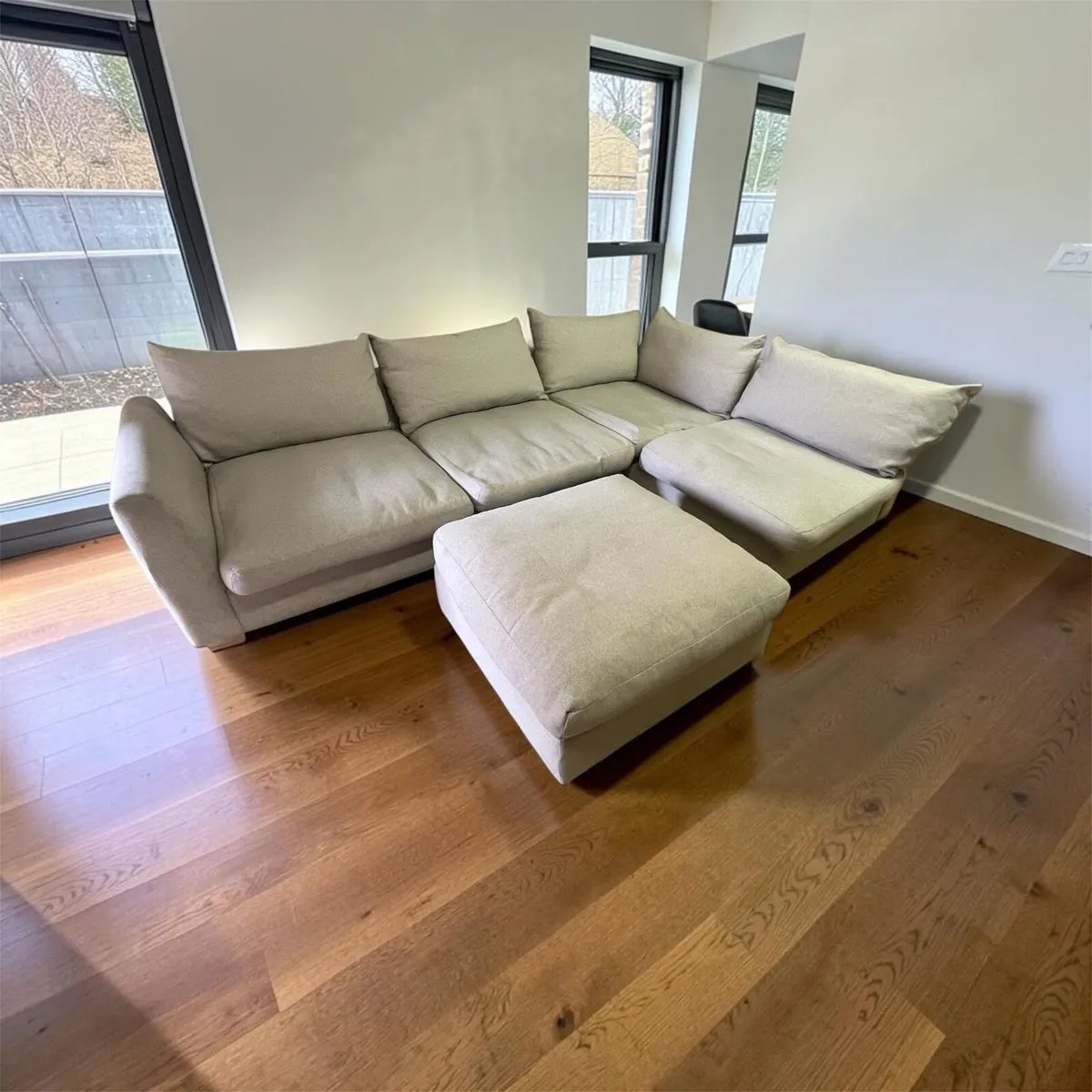 Grey corner sofa L shaped couch - Image 2