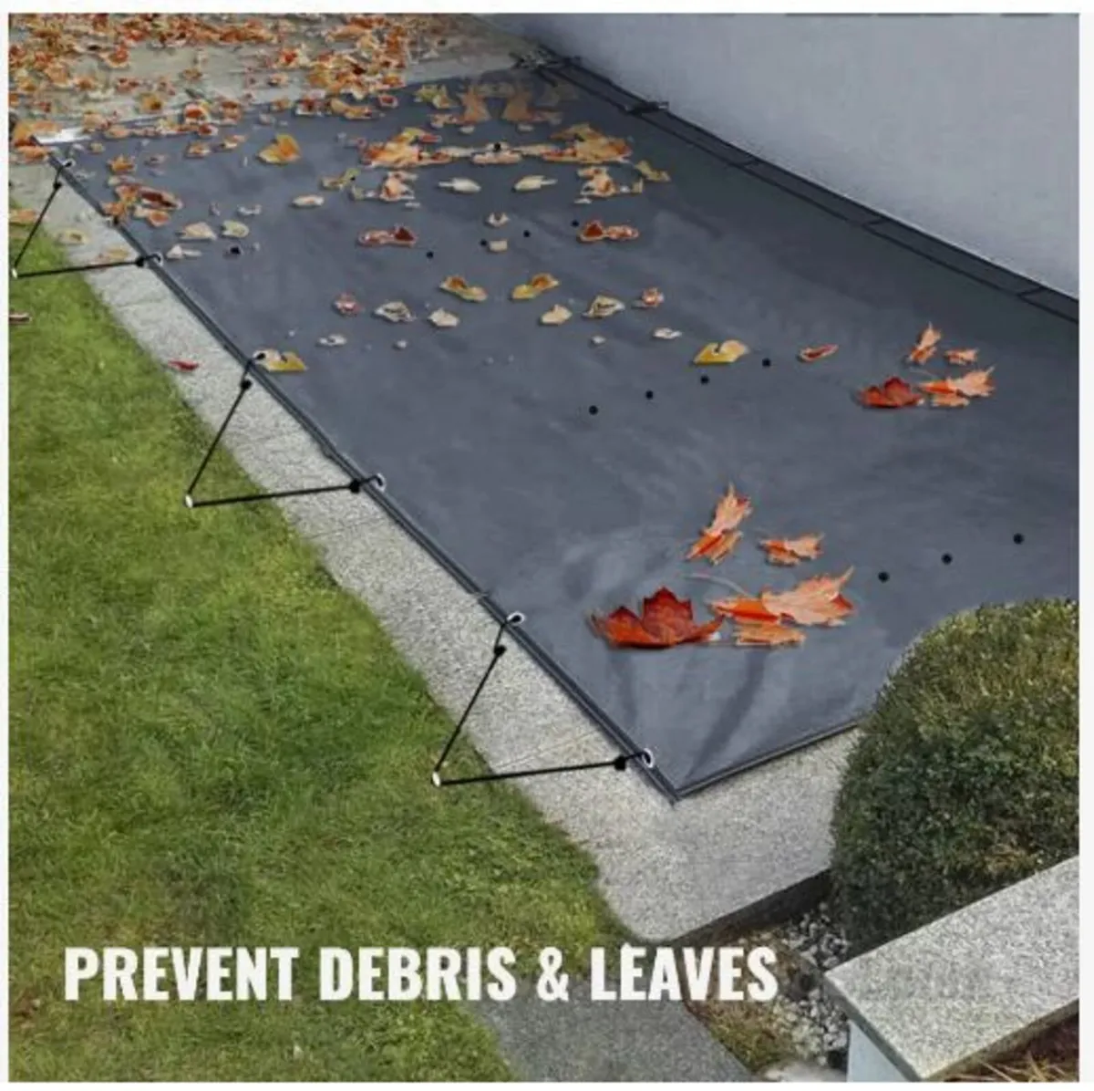 Pool Safety Cover Fits 10.5x18.6ft Rectangle - Image 2