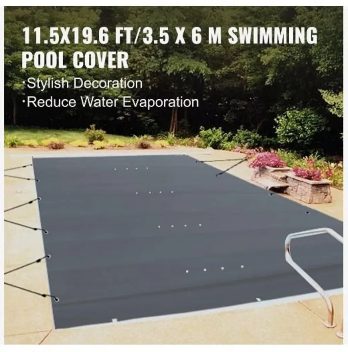 Pool Safety Cover Fits 10.5x18.6ft Rectangle - Image 4