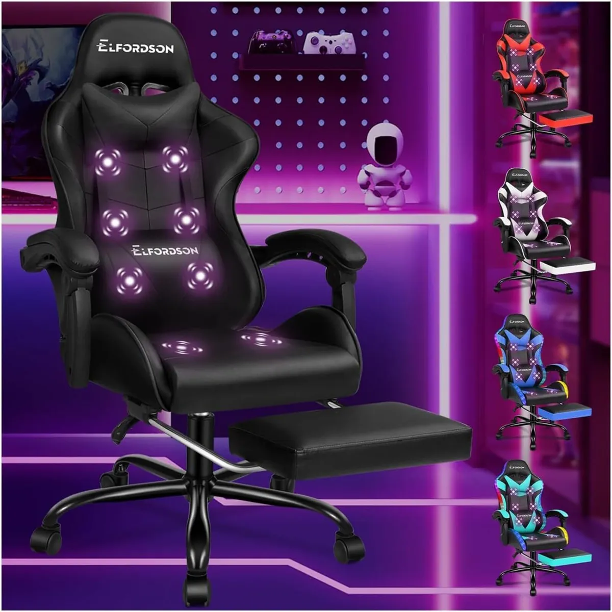 Massage Gaming Chair for Kids Adults Ergonomic - Image 1