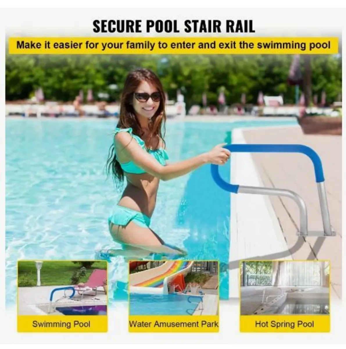 Pool Rail 30x22" Pool Railing 304 Stainless Steel - Image 2