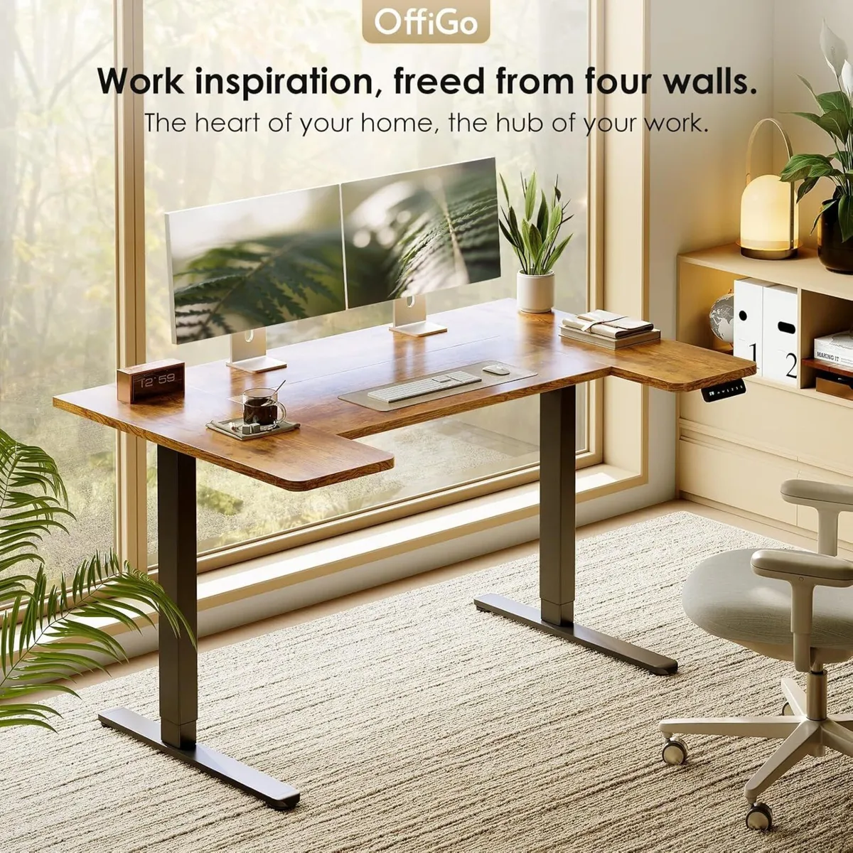 Electric Standing Desk 120cm U Shaped Height - Image 3