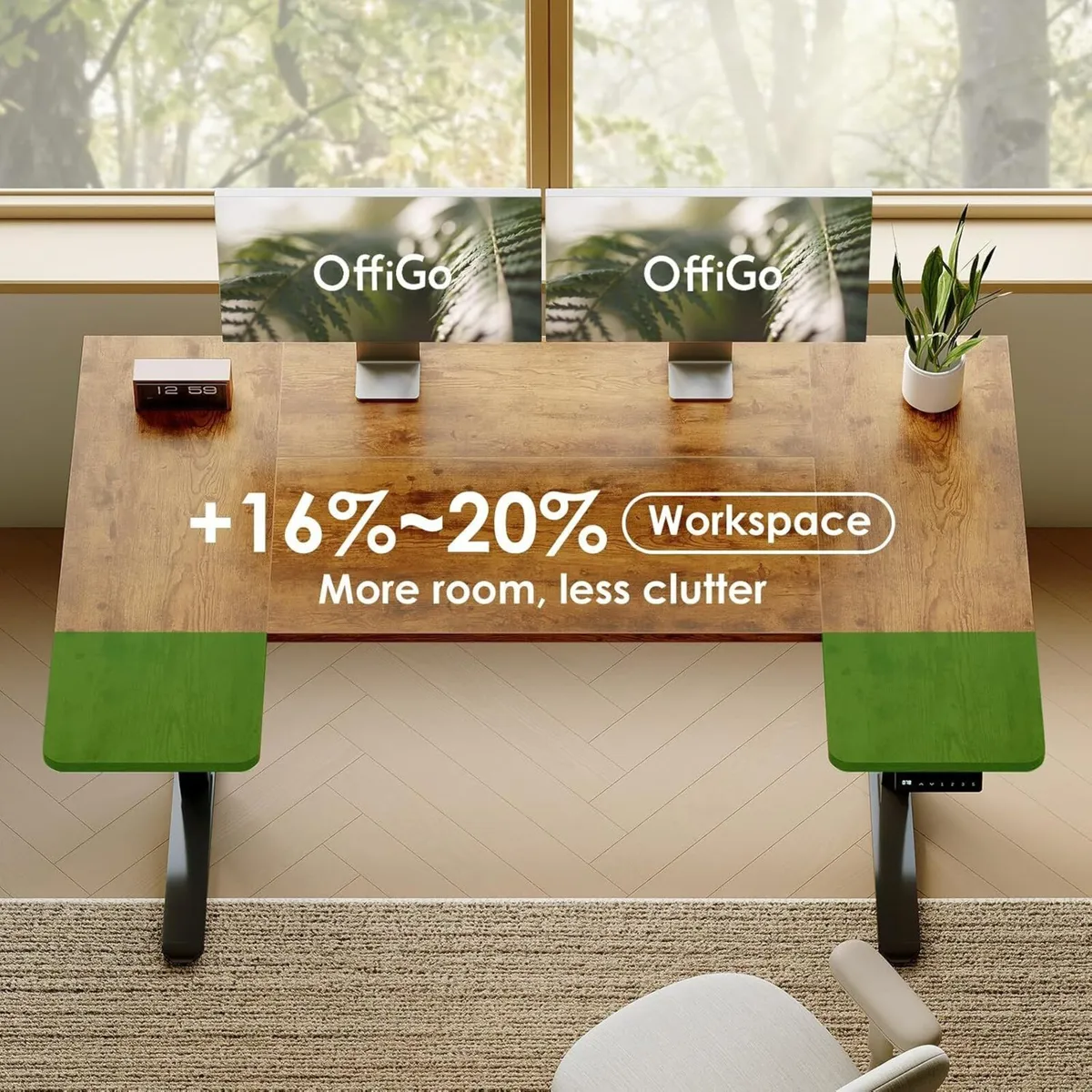 Electric Standing Desk 120cm U Shaped Height - Image 4