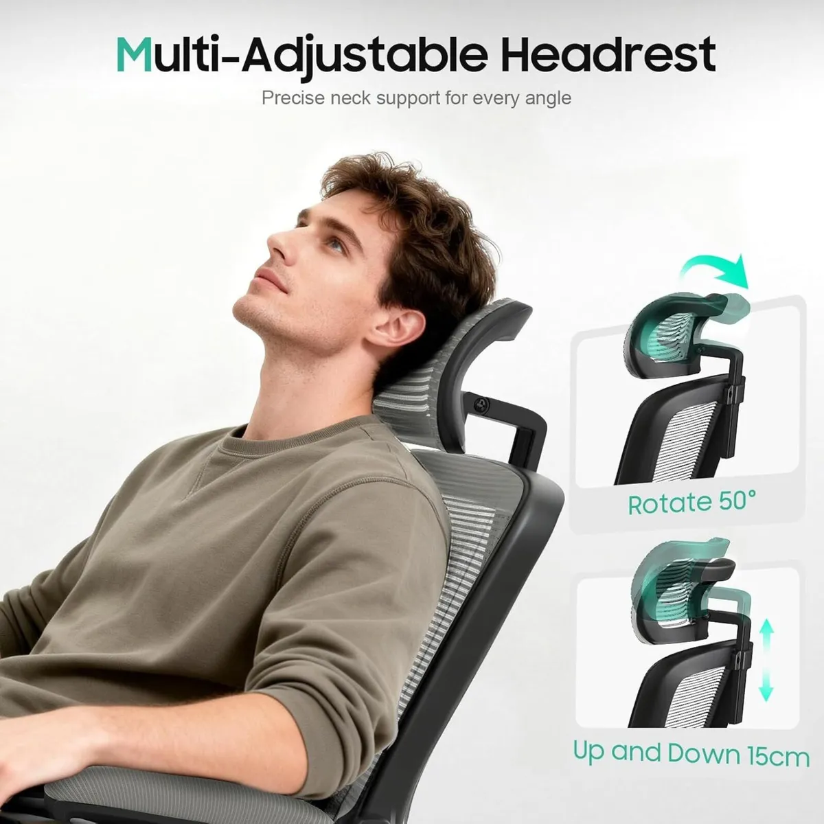 Office Chair Ergonomic Desk -Dual Backrest Design - Image 3