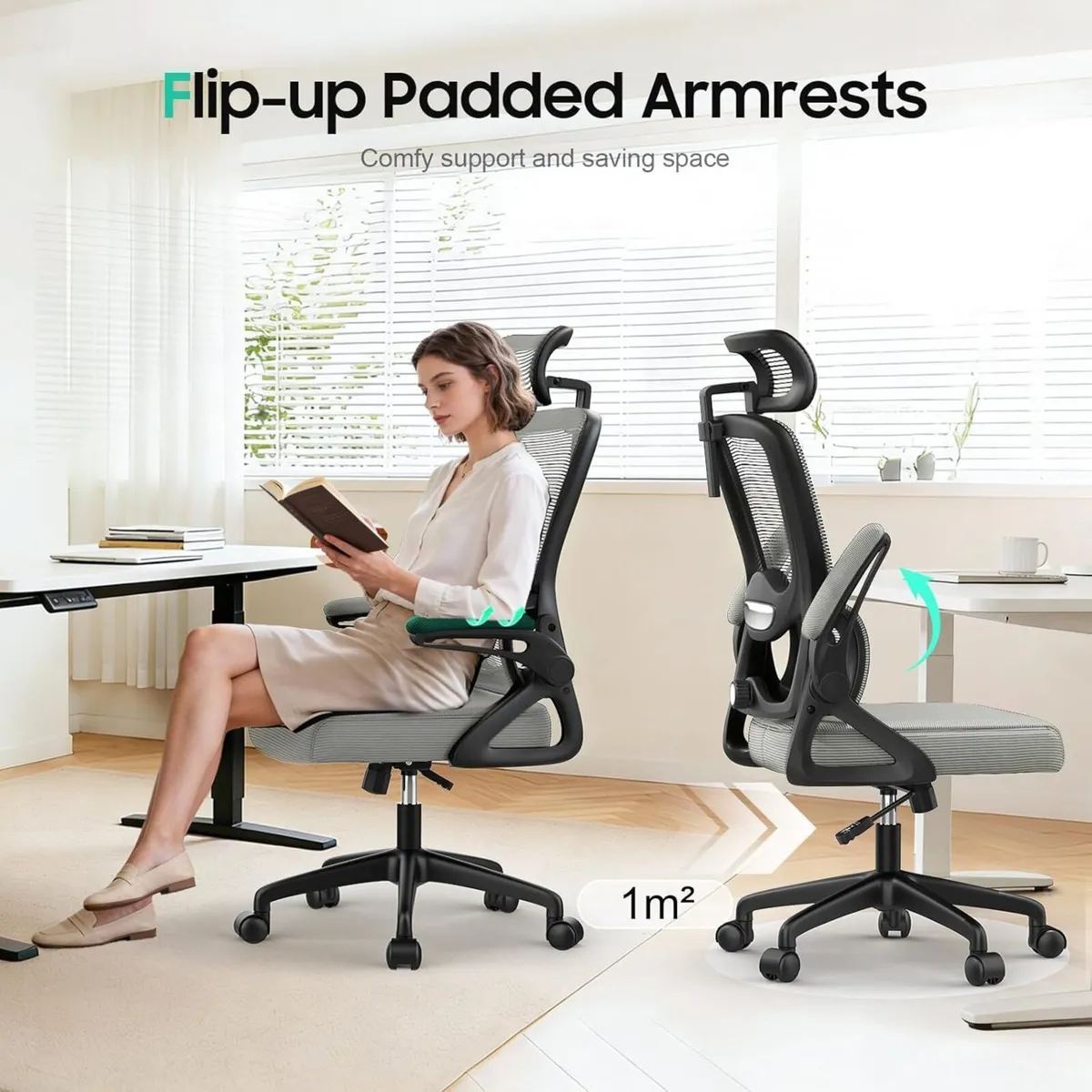 Office Chair Ergonomic Desk -Dual Backrest Design - Image 4