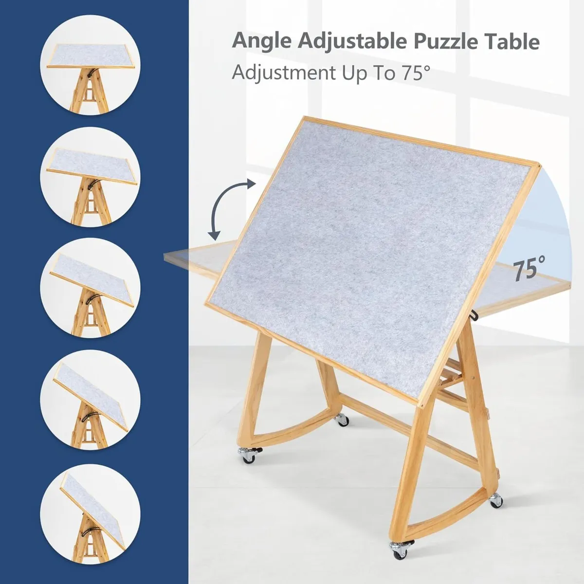 Piece Jigsaw Puzzle Table with Legs Cover - Image 4