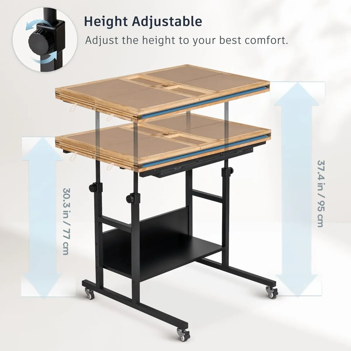 Piece 2-in-1 Tilting Rotating Jigsaw Puzzle Table - Image 3