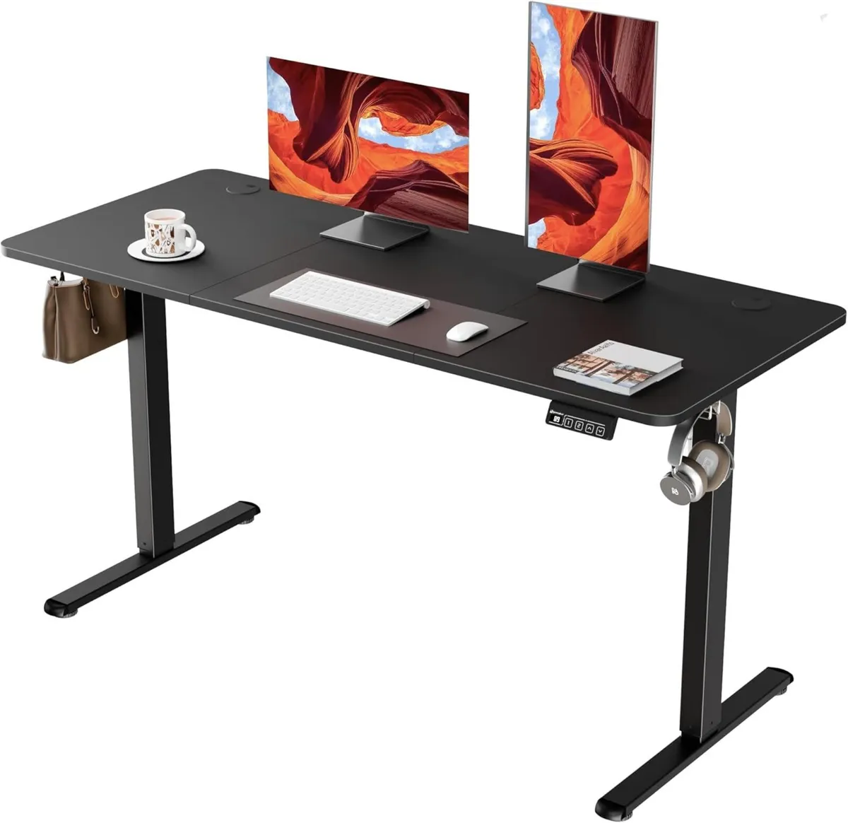 Electric Height Adjustable Standing Desk 140x60cm - Image 1