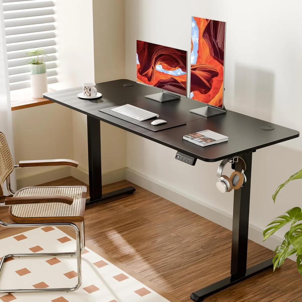 Electric Height Adjustable Standing Desk 140x60cm - Image 2
